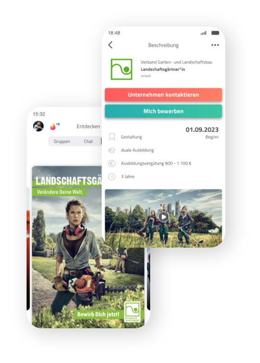 Beispielschülerwerbung aus der scoolio App